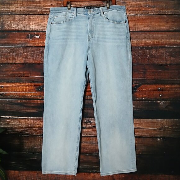 Torrid Jeans Plus Size 22 High Rise Straight Light Wash Denim Elastic Waist - Picture 2 of 9